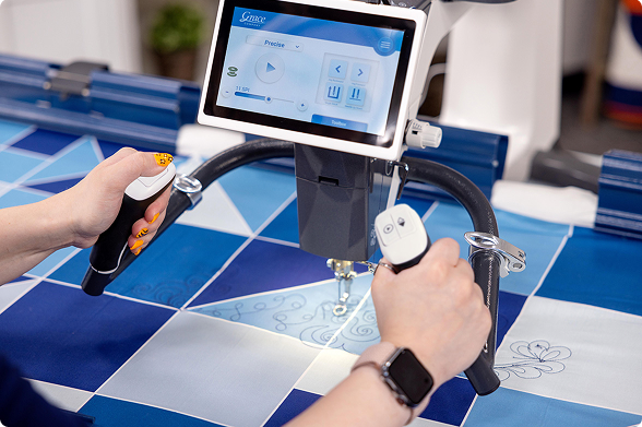 Quilting at the machine