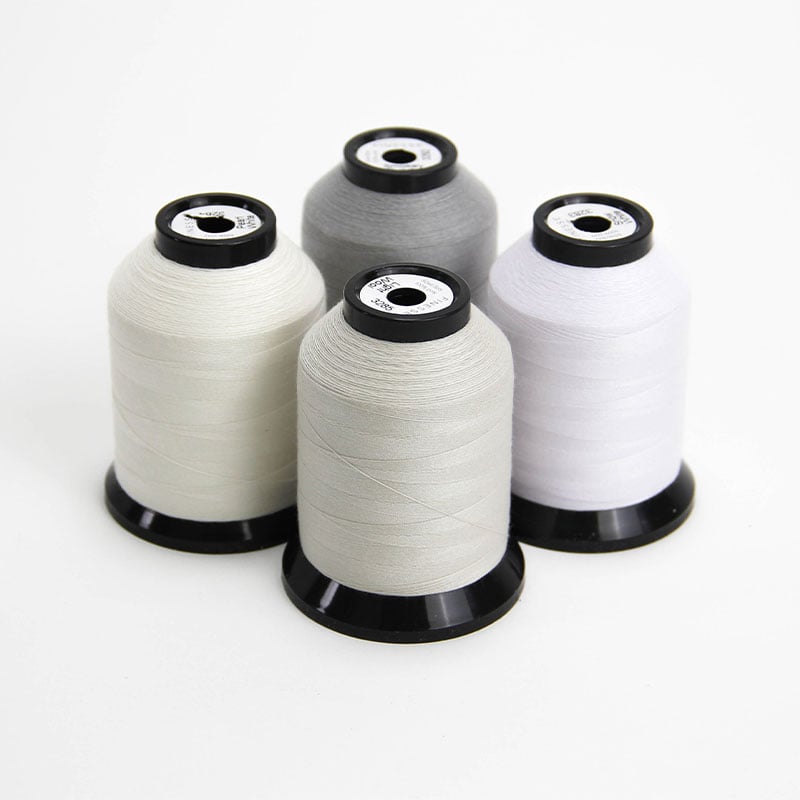 Finesse 100% Polyester in Stackable Mini-Cone Solid Colors Quality Quilting Thread Pearl White 