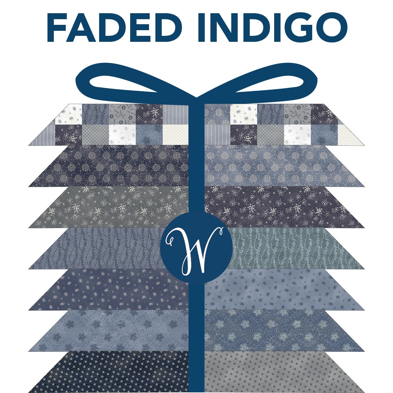 Faded Indigo Fat Quarter Bundle Image