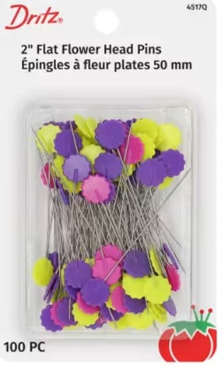 Dritz Flat Flower Pins 2in 100ct