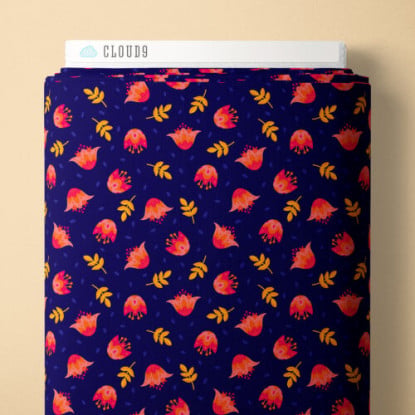 Flower Dance Navy from Blooming Garden (C9)