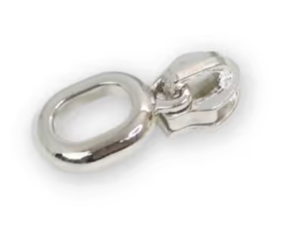 4 Oval Zipper Pulls (Nickel) from Sallie Tomato