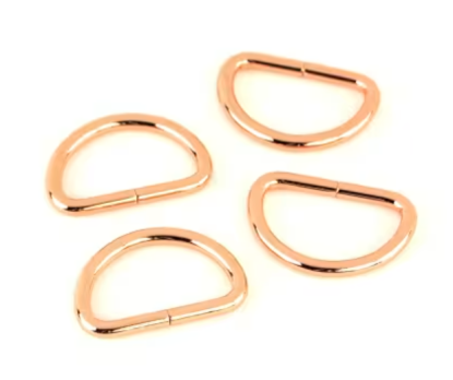 4 D Rings 1" (Rose Gold) from Sallie Tomato