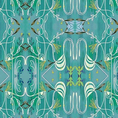 Modern Lace Turquoise From True Colors (Benartex)