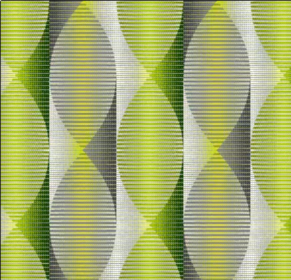 Green Twisted Ribbon from Geo Pop Pearl (Henry Glass)