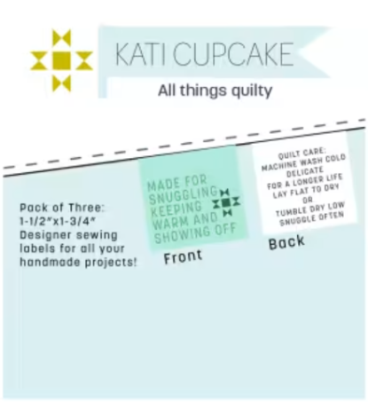 Kati Cupcake Quilt Tags - Made for Snuggling