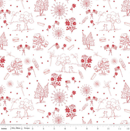 Independence Toile White from Firework Fields (RBD)