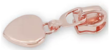 4 Heart Zipper Pulls (Rose Gold) from Sallie Tomato