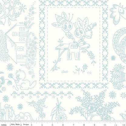 Vintage Embroidery Blue From Granny Chic (RBD)