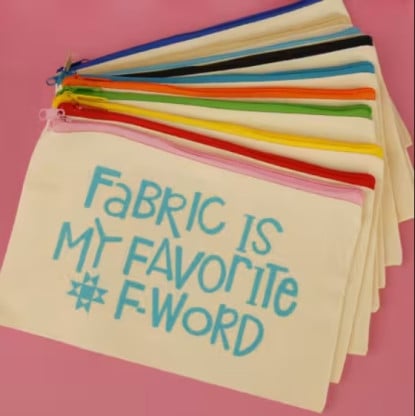 Kati Cupcake Zipper Pouch - Fabric F-Word