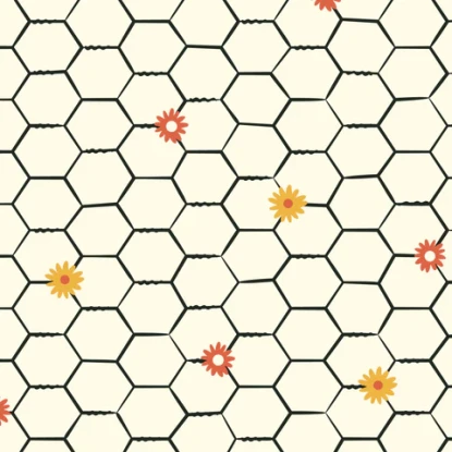 Floral Chicken Wire (White) from Homestead Haven (C9)