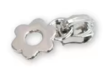 4 Flower Zipper Pulls (Nickel) from Sallie Tomato