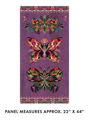 Panel - Wings Panel Plum from True Colors (Benartex)