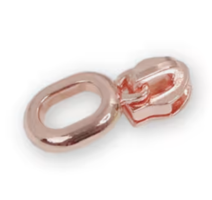 4 Oval Zipper Pulls (Rose Gold) from Sallie Tomato