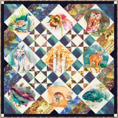 Kit - Nine Panel Quilt from Northern Brights