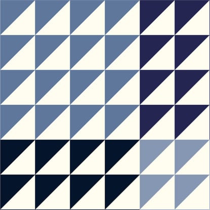 Half Square Triangle Blues from Perfect Points (WH)