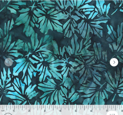 Maple Leaves Dark Teal from Kashmir (Windham)