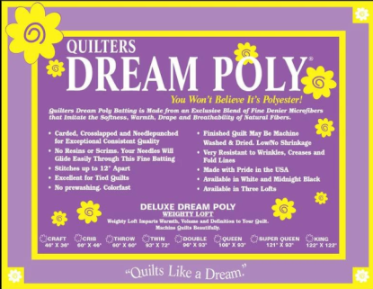 Poly Deluxe King 120"x122" Quilter's Dream Batting