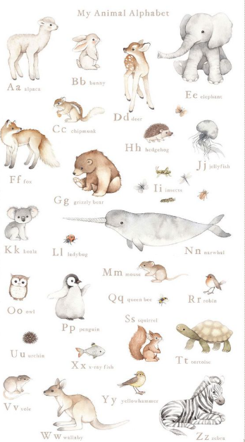 Alphabet Panel from ABCs of Love