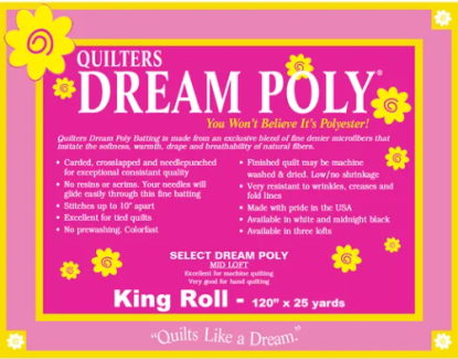 Poly Select King 120"x122" Quilter's Dream Batting